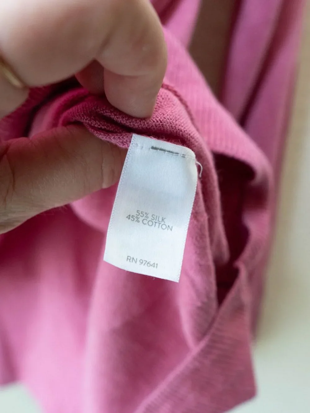 J Jill Cotton Silk Sweater XL Pink V Neck Lightweight Tunic Soft Relaxed Womens - Picture 7 of 12